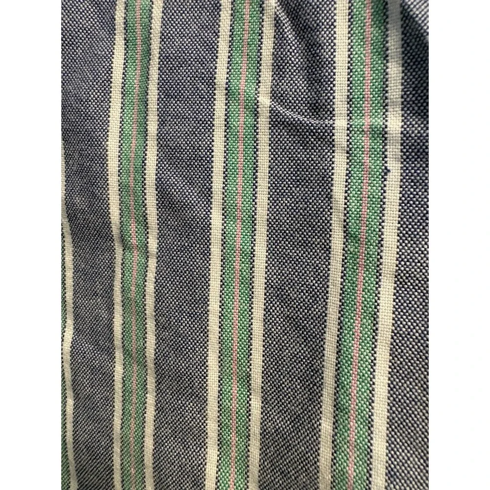 Polo Ralph Lauren Button Down Mens Large Blue Green Striped Classic Fit Oxford‎